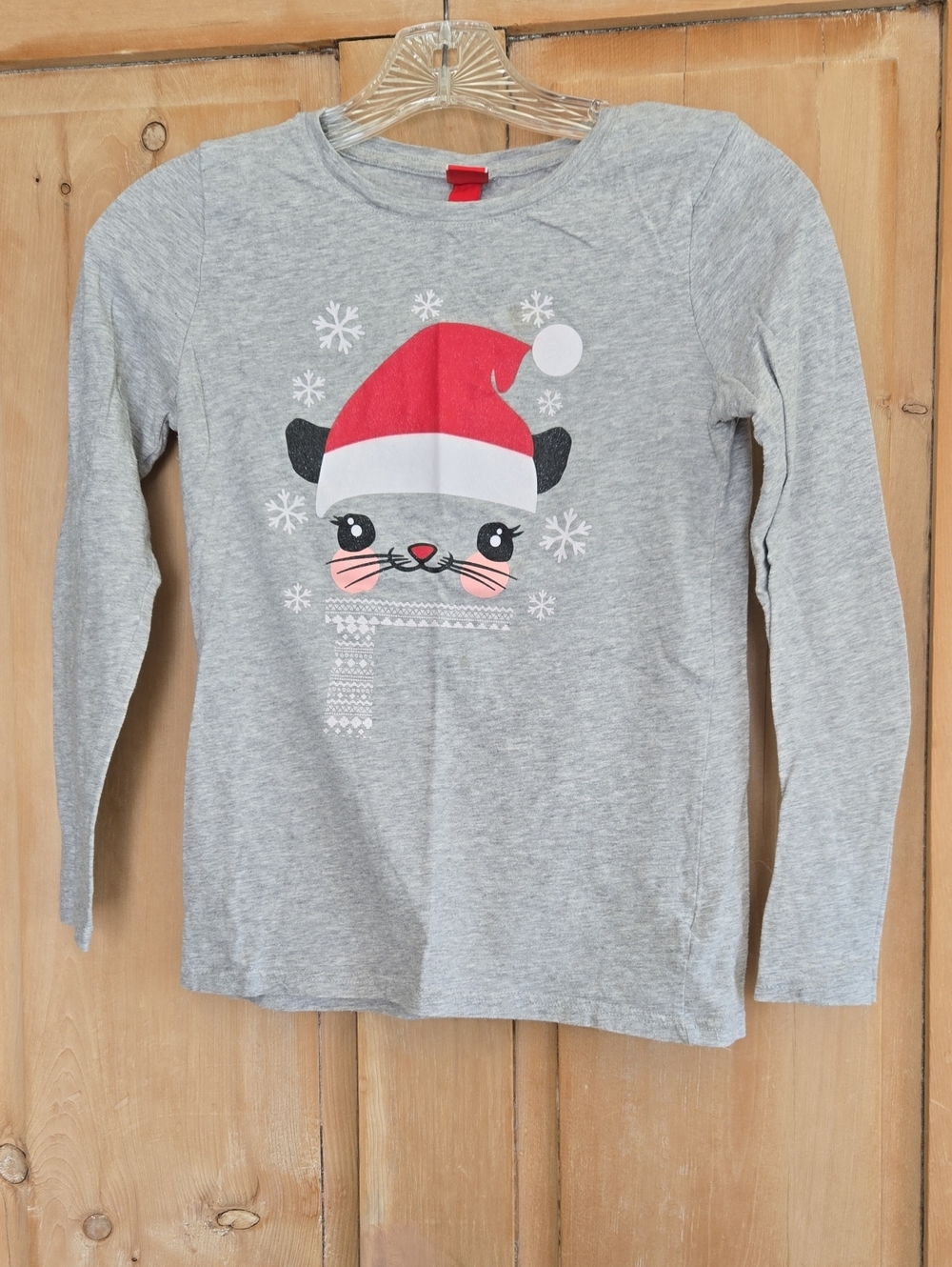 Girls Long Sleeve Holiday Graphic Tee